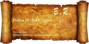 Babaji Rózsa névjegykártya
